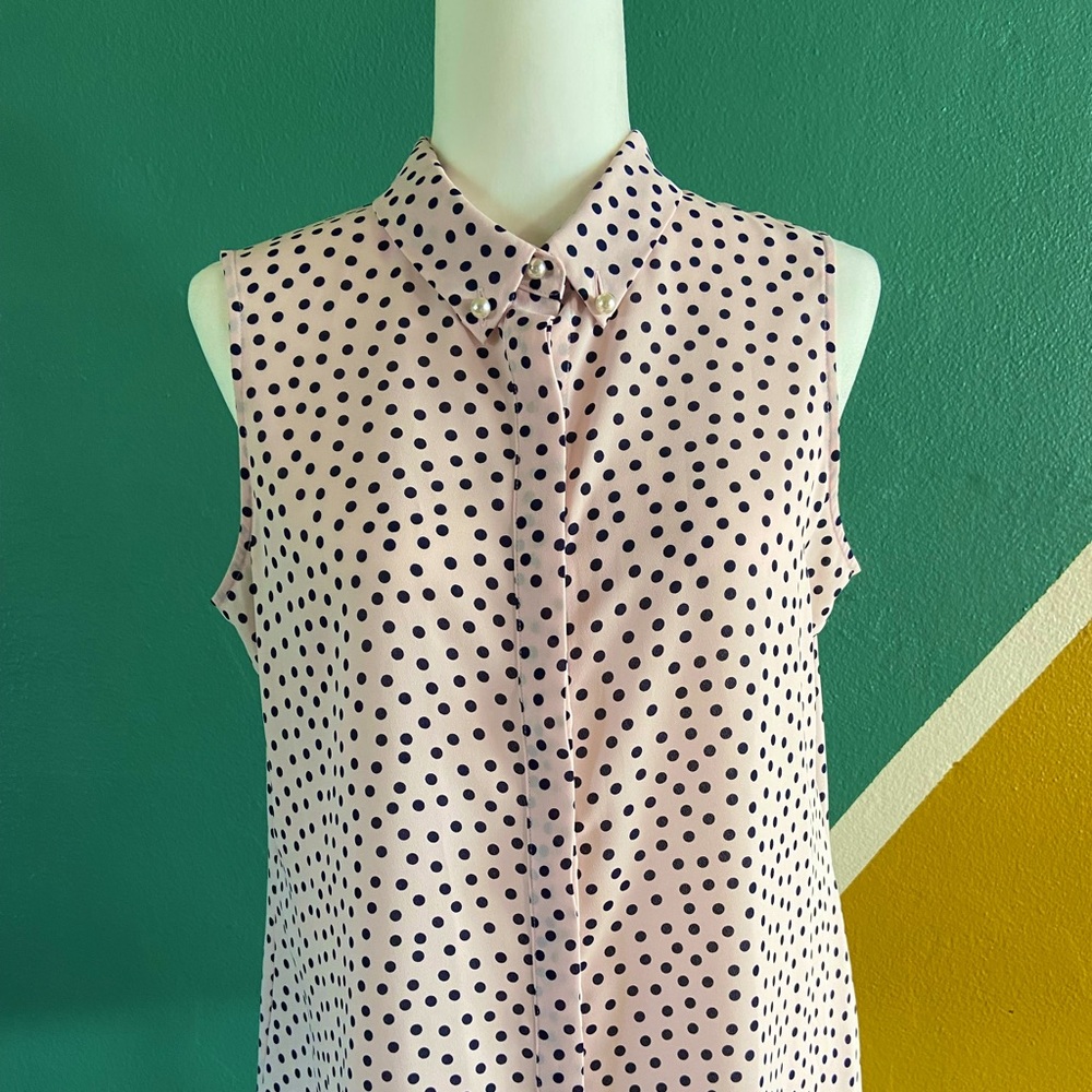 Polka dot work blouse